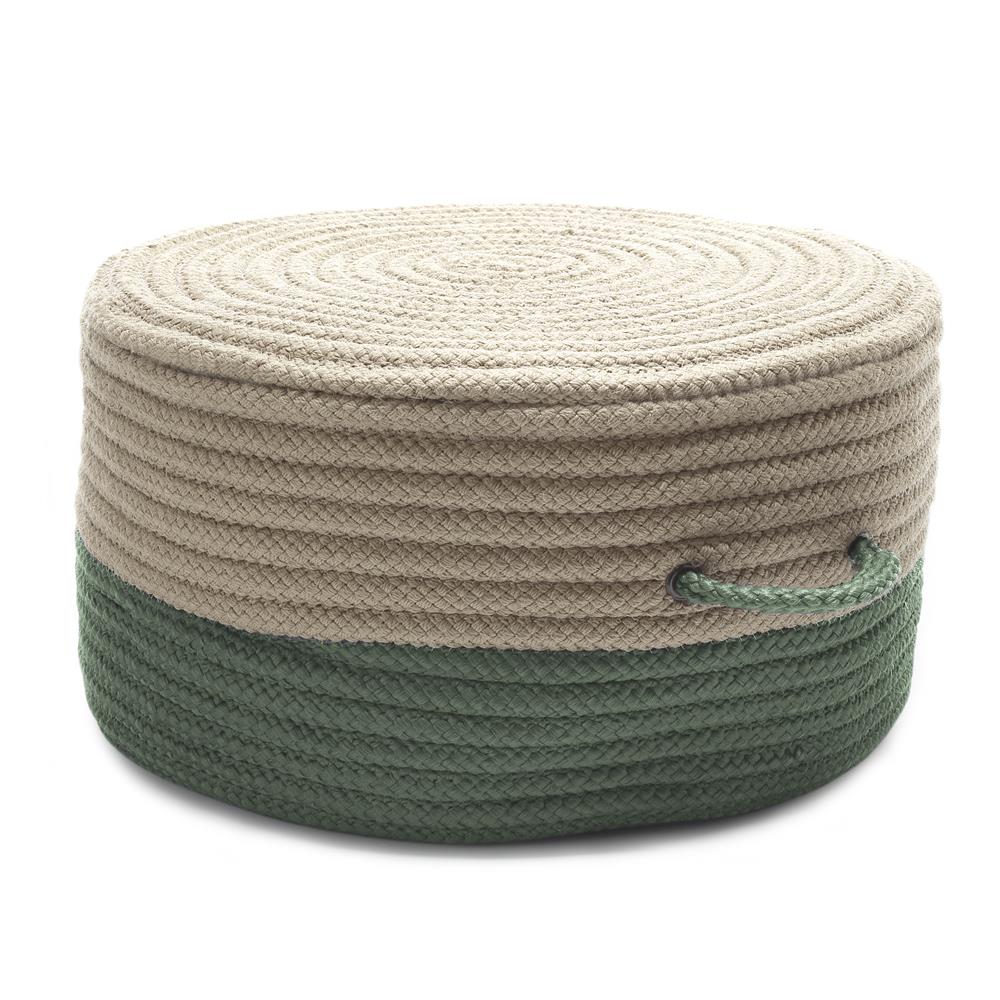 Colonial Mills ON61P020X011 Two-Tone Pouf Moss Green 20"x20"x11"